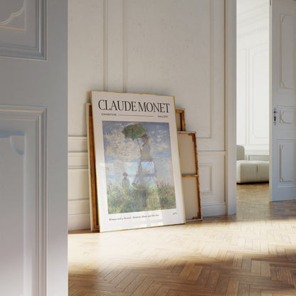 Claude Monet Poster - Mid Century Modern Wall Art for Aesthetic Room Decor | Monet Print as Best Friend Gift | Monet Exhibition Poster