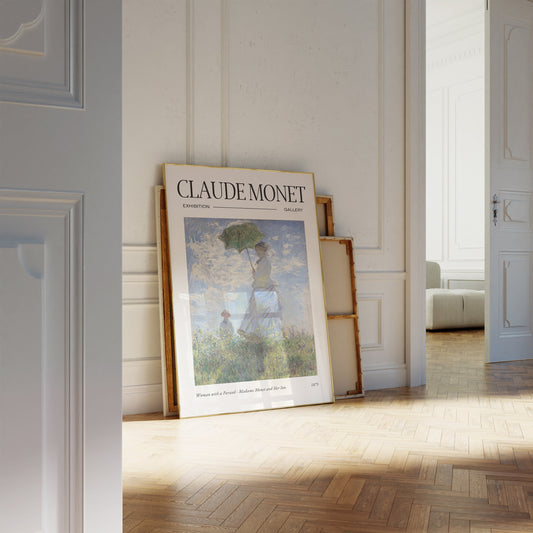 Claude Monet Poster - Mid Century Modern Wall Art for Aesthetic Room Decor | Monet Print as Best Friend Gift | Monet Exhibition Poster