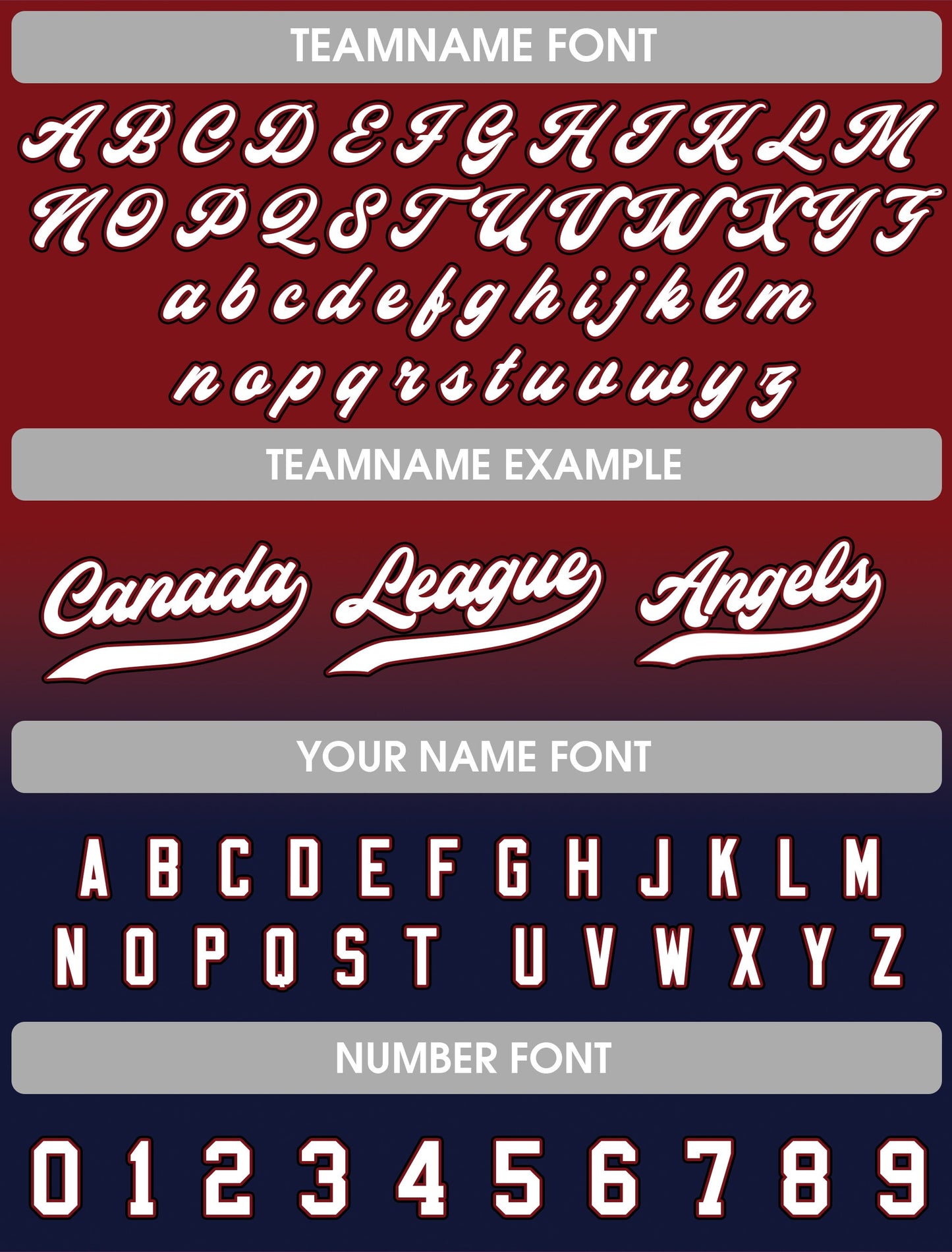 Printed Navy Red Gradient Custom Baseball Jersey with Teamname Name Number, Jerseys Shirt for Men Women Youth Kid, Gifts for Baseball Fans