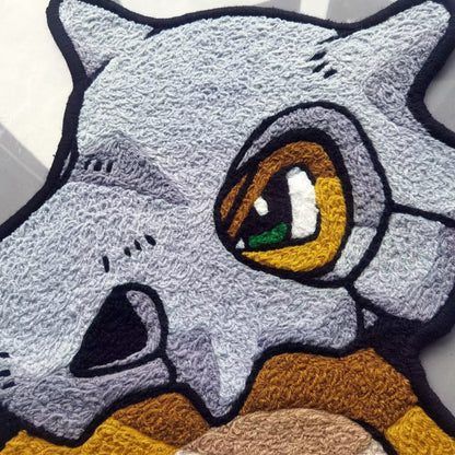 Cubone Rug,Osselait Tragosso Knitting Handmade Non-slip Area Rug Home Decor