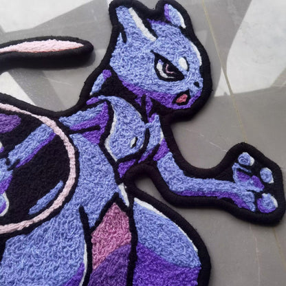 Mewtwo Rug,Mew Knitting Handmade Non-slip Area Rug Home Decor