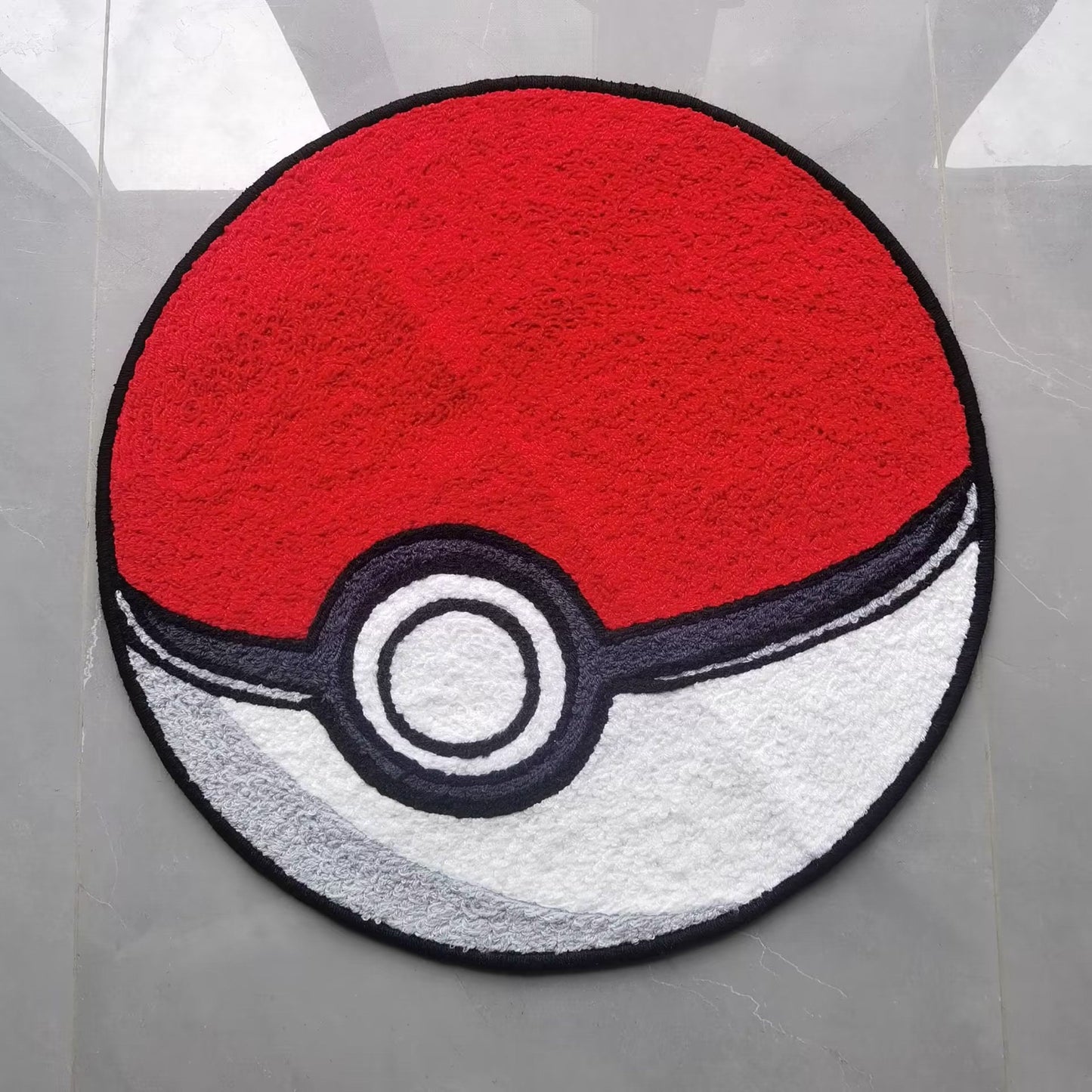 Poké Ball Rug,Great Ball Master Ball Knitting Handmade Non-slip Area Rug Home Decor