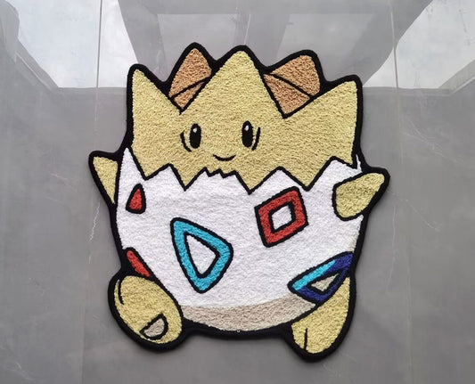 Togepi Rug,Knitting Handmade Non-slip Area Rug Home Decor