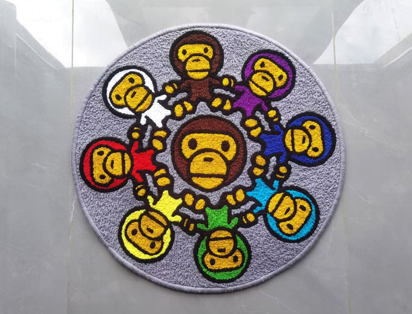 Bape Baby milo Rug,Knitting Handmade Non-slip Area Rug Home Decor