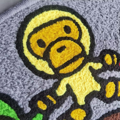 Bape Baby milo Rug,Knitting Handmade Non-slip Area Rug Home Decor