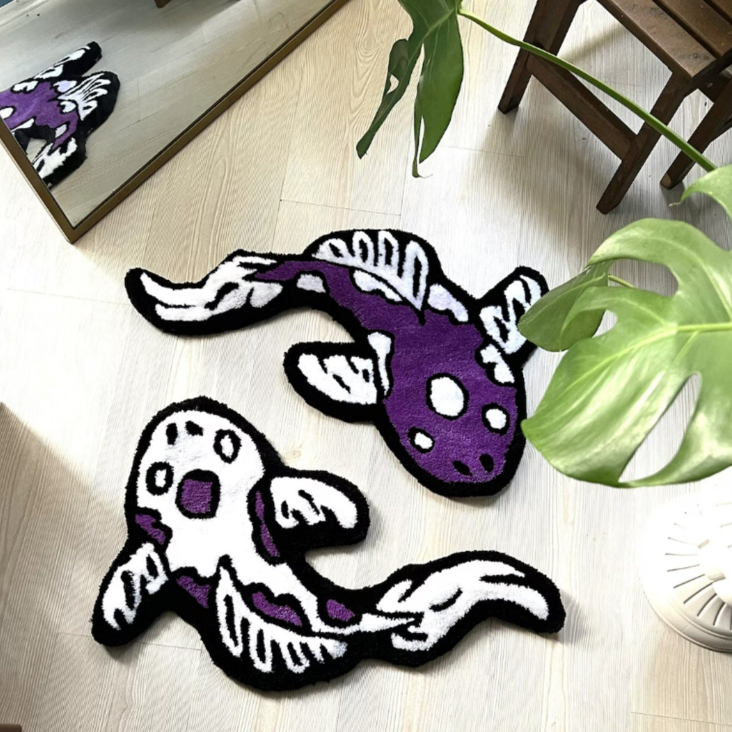 Koi Yin Yang Fish Rug | Custom Asian Tufted Rug | Fluffy & Soft Tufting