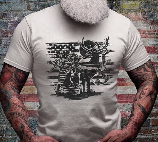 USA Deer Bow Hunter Shirt | Deer Hunting Shirt | Outdoor Hunting Shirt