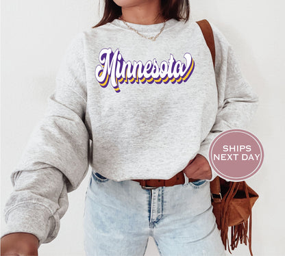 Minnesota Football Sweatshirt, Vintage Minnesota Crewneck, Retro Minnesota Sweatshirt, Minnesota Varsity Sweatshirt, Minnesota Longsleeve