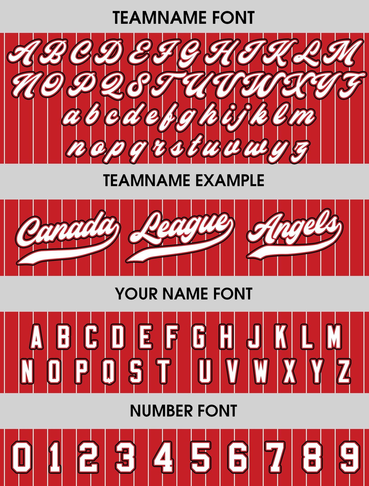 Printed Red White Pinstripe Custom Baseball Jersey with Teamname Name Number, Jersey Shirt for Men Women Youth Kid, Gift for Baseball Fans