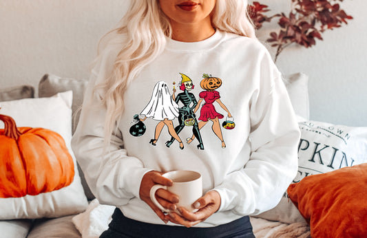 90s Halloween Shirt, Trick Or Treat Halloween Sweatshirt, Halloween Sweatshirt, Spooky Shirt,Funny Halloween Shirt, Halloween Sweatshirt
