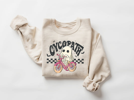 Cycopath Sweatshirt, Retro Halloween Sweatshirt, Cute Halloween Shirt, Spooky Season Shirt, Funny Halloween, Trendy Halloween Shirt, Ghost