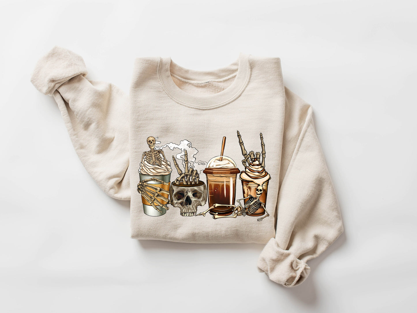 Halloween Horror Coffee Sweatshirt, Horror Movie Coffee Halloween Hoodie, Halloween Sweatshirt, Spooky Season Sweater,Happy Halloween Hoodie