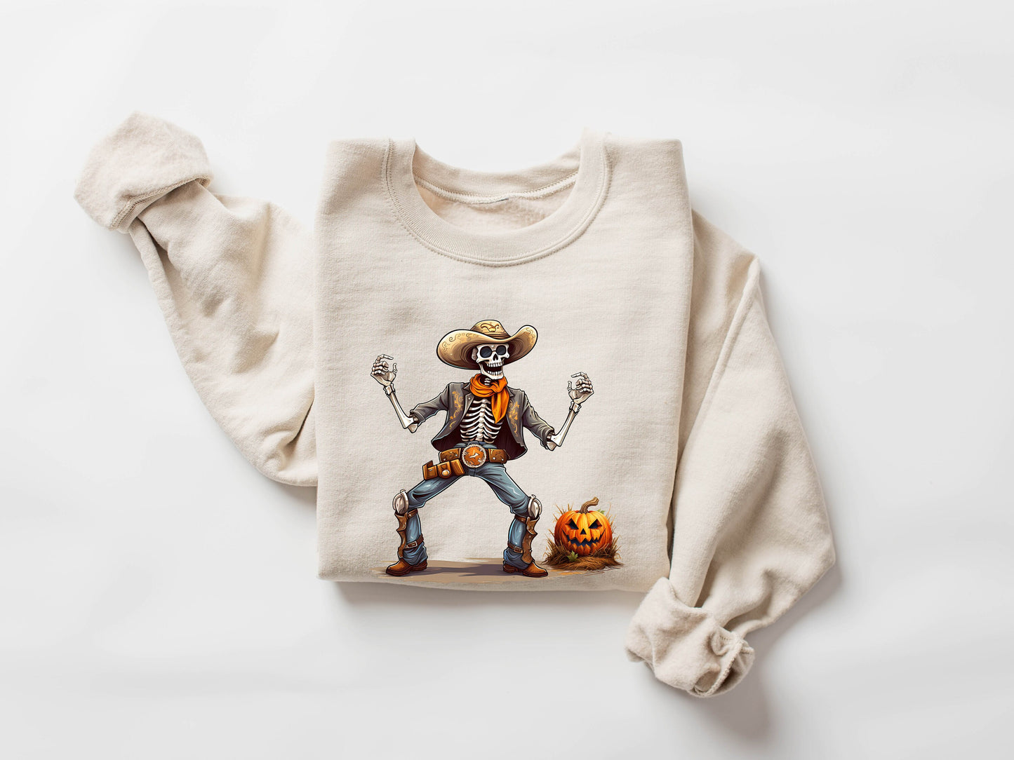 Western Halloween Cowboy Sweatshirt ,Cowboy Killer Sweatshirt , Retro Sweatshirt,Woman Sweatshirt,Skeleton Cowboy Sweatshirt