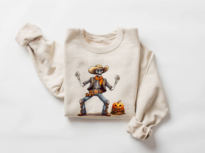 Western Halloween Cowboy Sweatshirt ,Cowboy Killer Sweatshirt , Retro Sweatshirt,Woman Sweatshirt,Skeleton Cowboy Sweatshirt