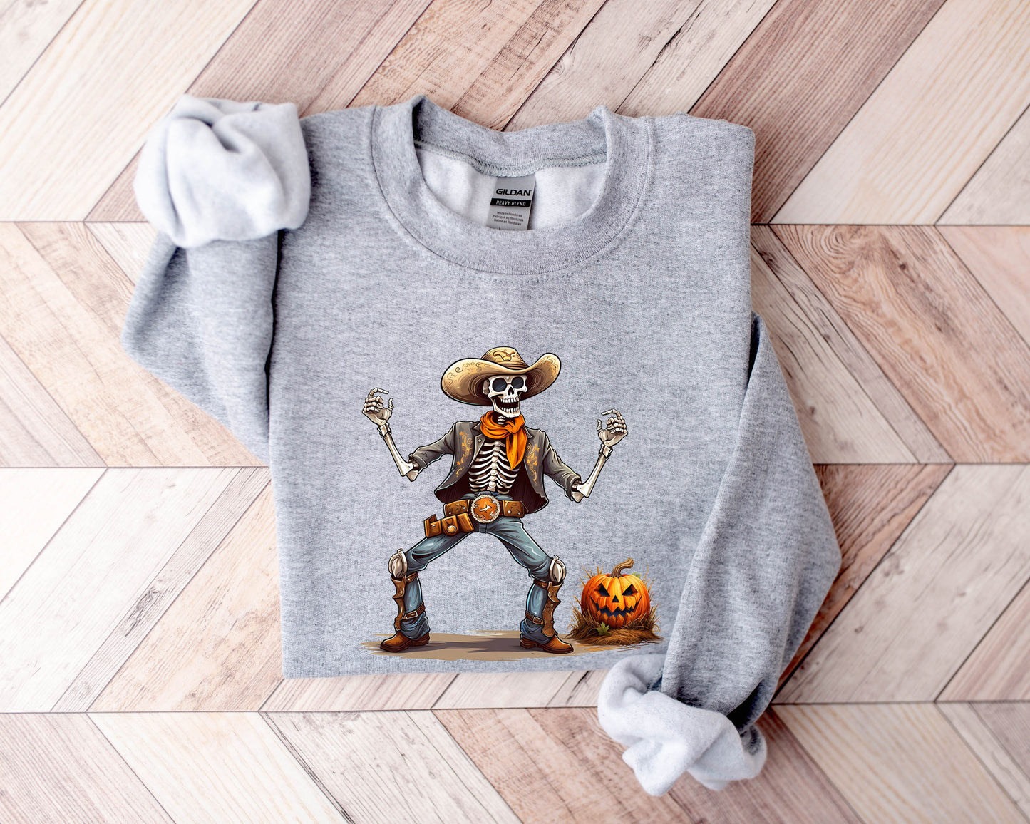 Western Halloween Cowboy Sweatshirt ,Cowboy Killer Sweatshirt , Retro Sweatshirt,Woman Sweatshirt,Skeleton Cowboy Sweatshirt