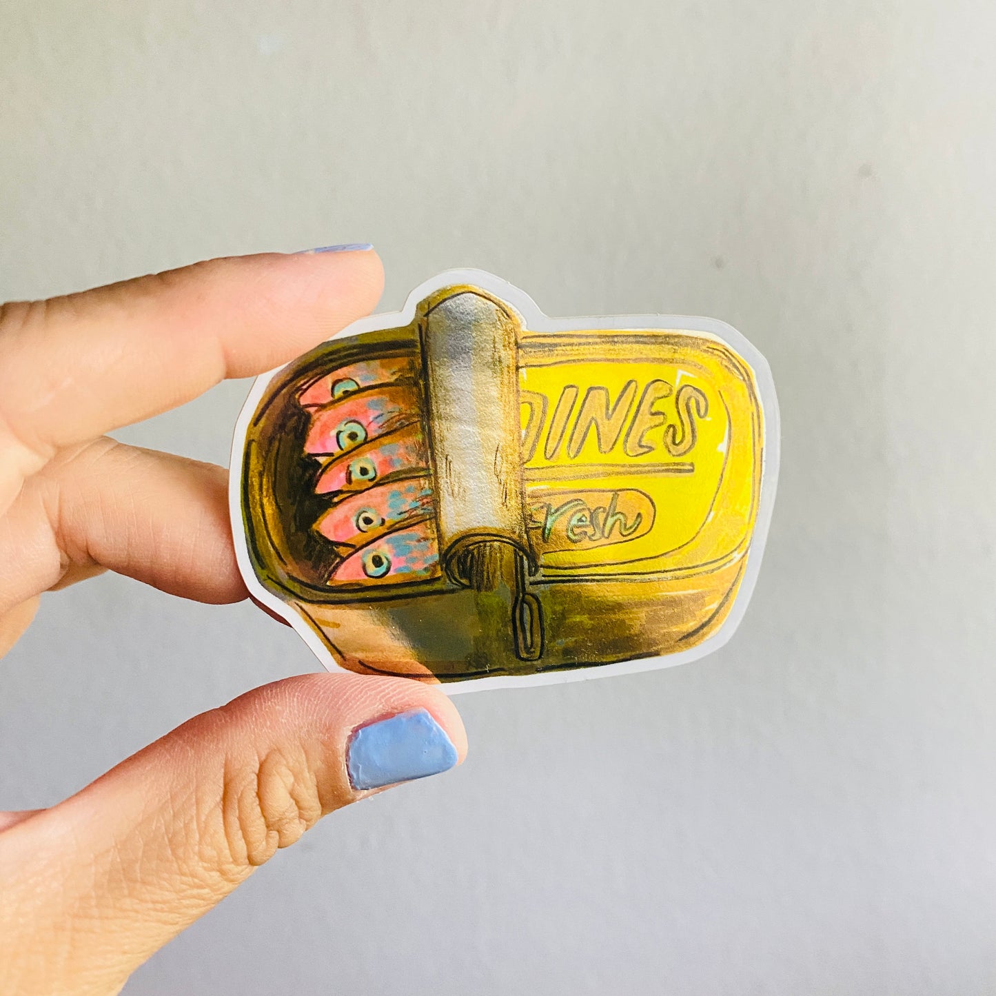 Fish Tin | 3" Metallic Sticker Decal | Waterproof  Weatherproof | Tinned Fish Girl Dinner