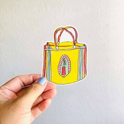 Virgen Shopper | Vinyl Sticker Decal | Waterproof  Weatherproof | Latina Art Stickers