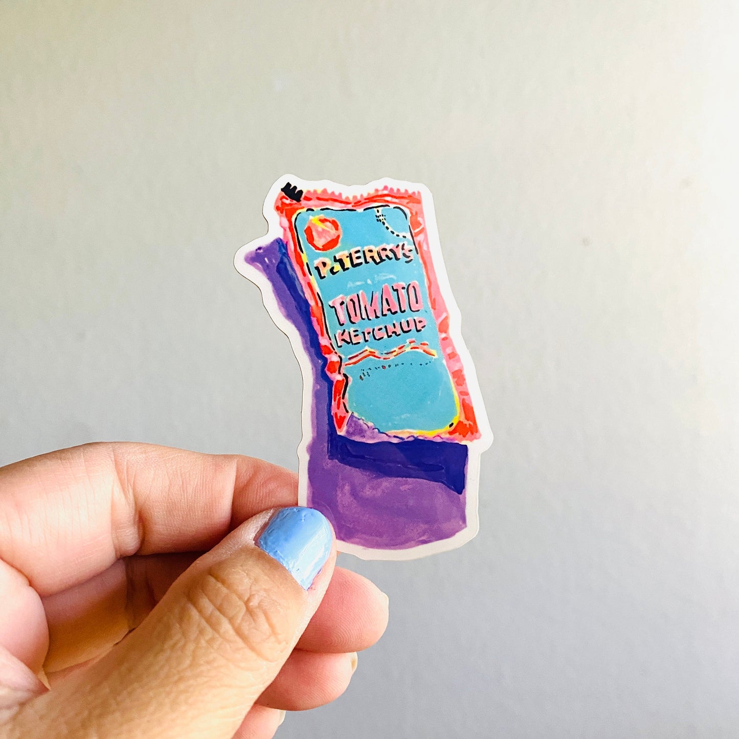 Ketchup | Vinyl Sticker Decal | Waterproof  Weatherproof | Vintage Inspired Illustrated Stickers