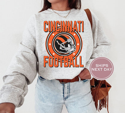 Cincinnati Football Sweatshirt, Vintage Cincinnati Crewneck, Retro Cincinnati Sweatshirt, Cincinnati Toddler Crewneck