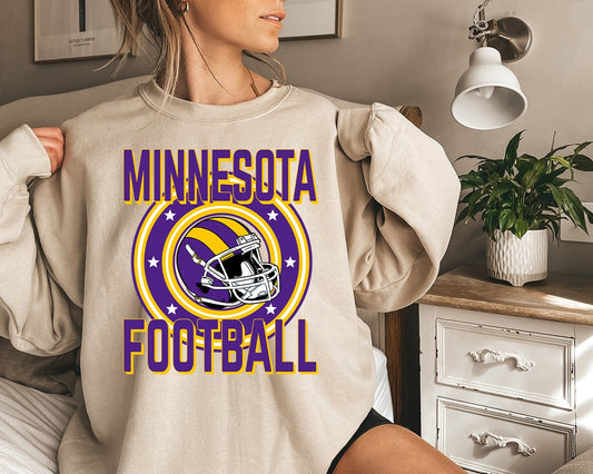 Minnesota Football Sweatshirt, Vintage Minnesota Crewneck, Retro Minnesota Sweatshirt, Minnesota Varsity Sweatshirt, Minnesota Longsleeve