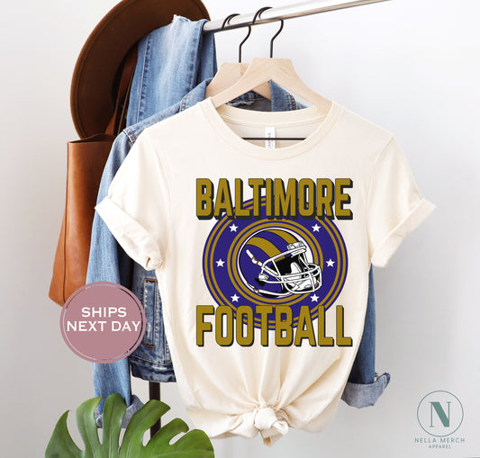 Retro Baltimore Football Shirt, Vintage Baltimore Football Shirt, Baltimore Football Women Shirt, Baltimore Football Toddler Shirt