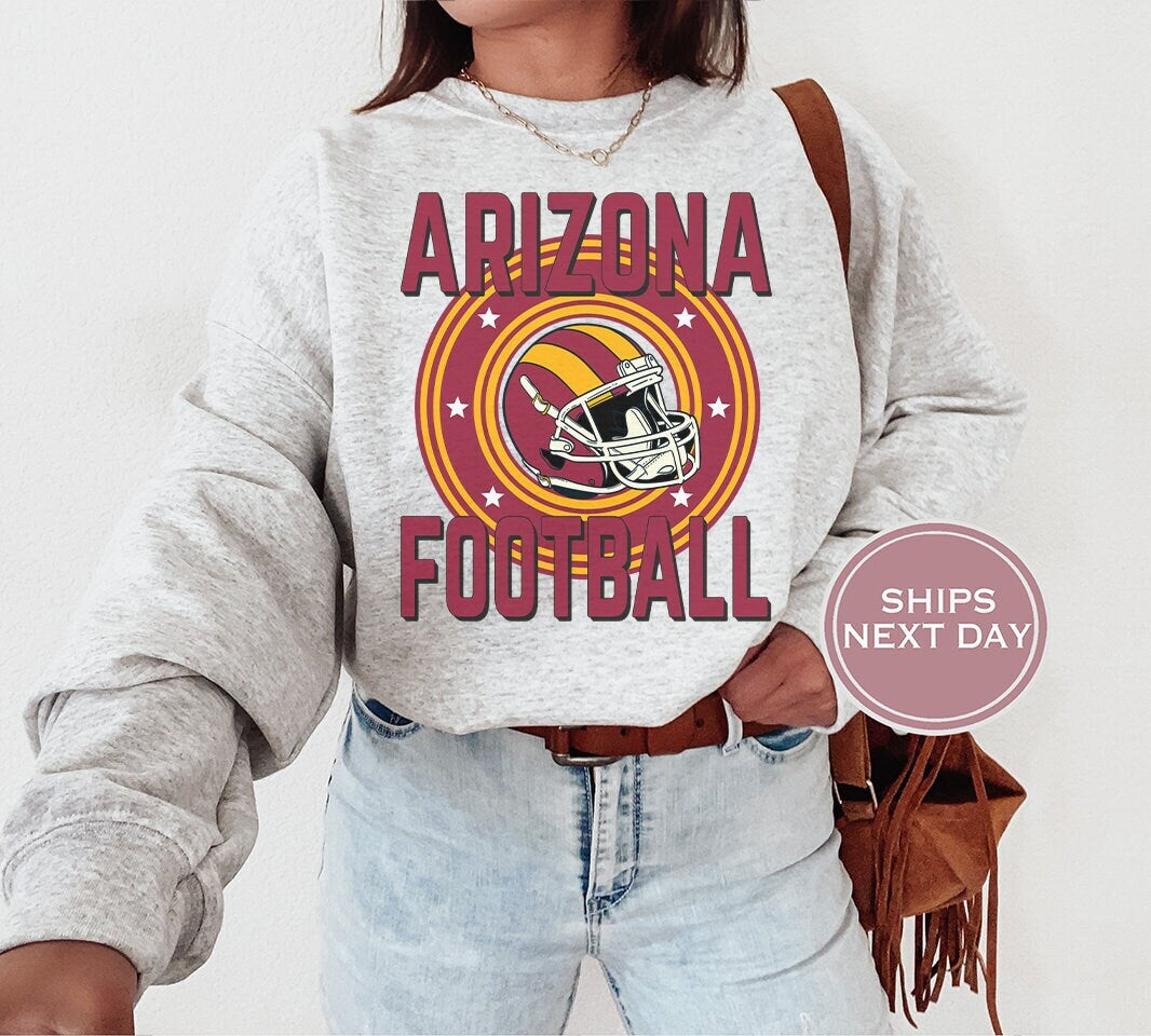 Arizona Football Sweatshirt, Vintage Arizona Crewneck, Retro Arizona Sweatshirt, Arizona Varsity Sweatshirt, Arizona Long Sleeve, Football