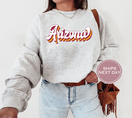 Arizona Football Sweatshirt, Vintage Arizona Crewneck, Retro Arizona Sweatshirt, Arizona Varsity Sweatshirt, Arizona Long Sleeve, Football