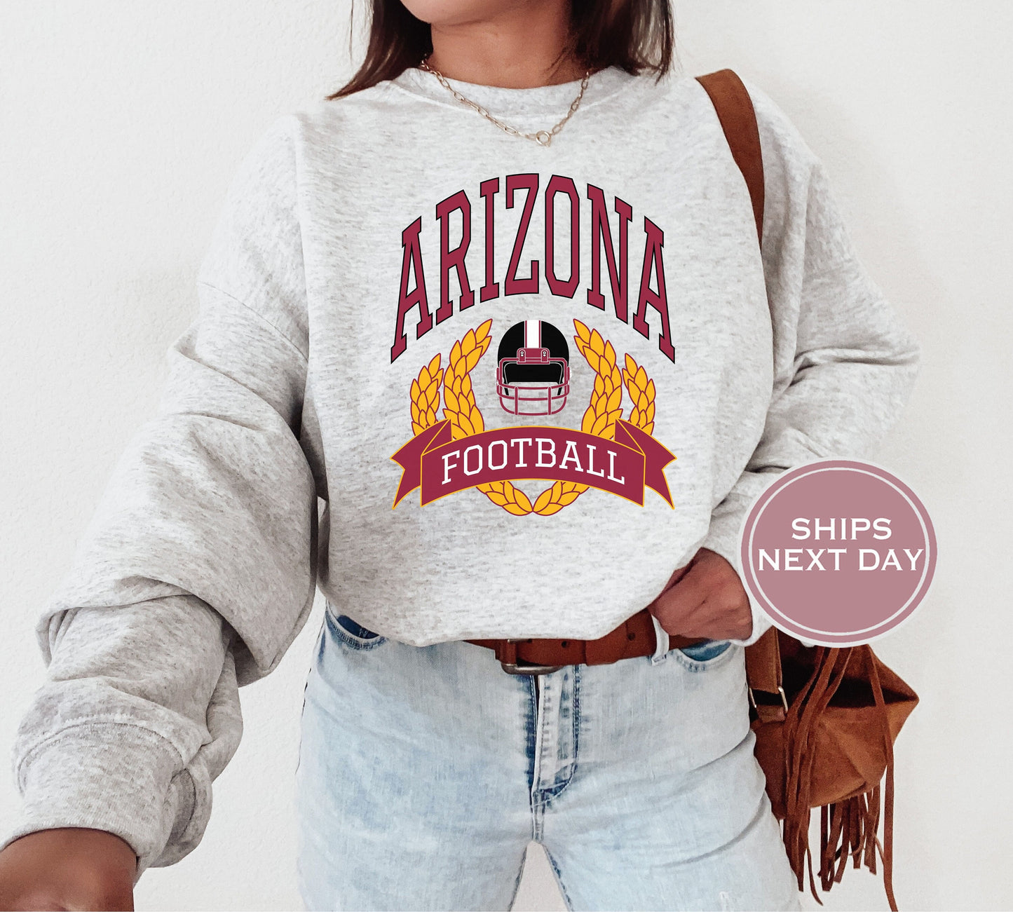 Arizona Football Sweatshirt, Vintage Arizona Crewneck, Retro Arizona Sweatshirt, Arizona Varsity Sweatshirt, Arizona Long Sleeve, Football