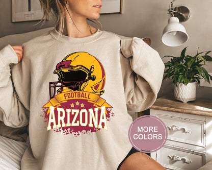 Arizona Football Sweatshirt, Vintage Arizona Crewneck, Retro Arizona Sweatshirt, Arizona Varsity Sweatshirt, Arizona Long Sleeve, Football