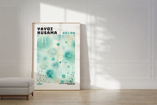 Yayoi Kusama Poster - Abstract Yayoi Kusama Print as Japanese Wall Art - Yayoi Kusama Inspired Japanese Gallery Wall Art - Home Wall Decor