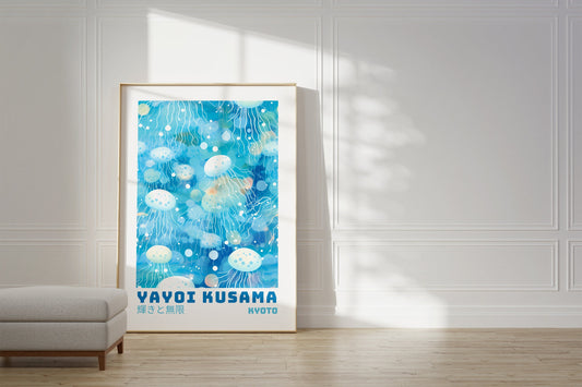 Yayoi Kusama Poster - Abstract Yayoi Kusama Print as Japanese Wall Art - Yayoi Kusama Inspired Japanese Gallery Wall Art - Home Wall Decor