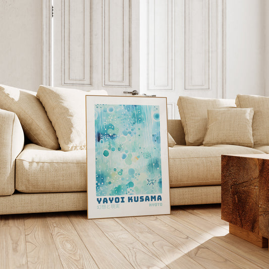 Yayoi Kusama Poster - Abstract Yayoi Kusama Print as Japanese Wall Art - Yayoi Kusama Inspired Japanese Gallery Wall Art - Home Wall Decor