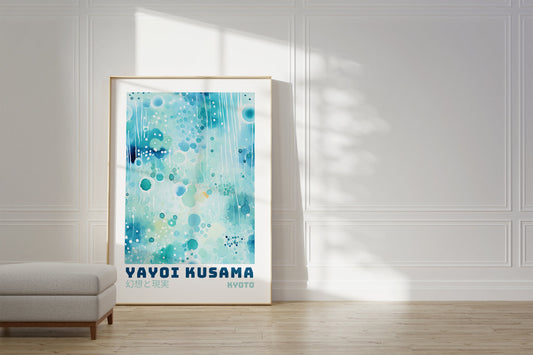 Yayoi Kusama Poster - Abstract Yayoi Kusama Print as Japanese Wall Art - Yayoi Kusama Inspired Japanese Gallery Wall Art - Home Wall Decor