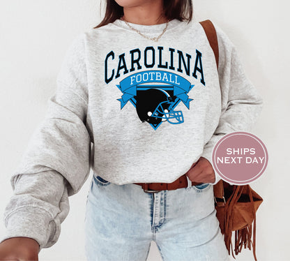 Carolina Football Sweatshirt, Vintage Carolina Crewneck, Retro Carolina Sweatshirt, Carolina Varsity Sweatshirt, Carolina Long Sleeve