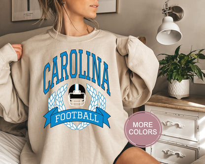 Carolina Football Sweatshirt, Vintage Carolina Crewneck, Retro Carolina Sweatshirt, Carolina Varsity Sweatshirt, Carolina Long Sleeve
