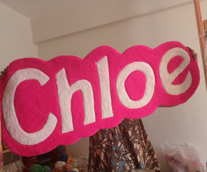 Custom Sign Name Tufted Rug, Custom Beauty Salon Logo,  Aesthetic Home Decor,  Best Friend Birthday Gifts