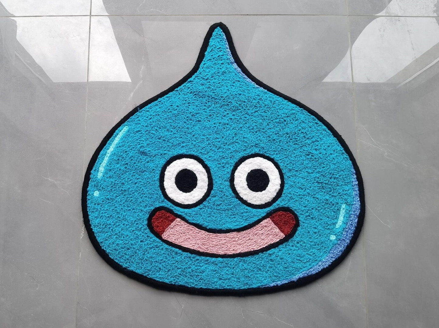 Slime Rug, Dragon Quest DQ Knitting Handmade Non-slip Area Rug Home Decor