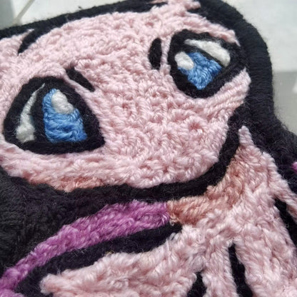 Mewtwo Rug,Mew Knitting Handmade Non-slip Area Rug Home Decor