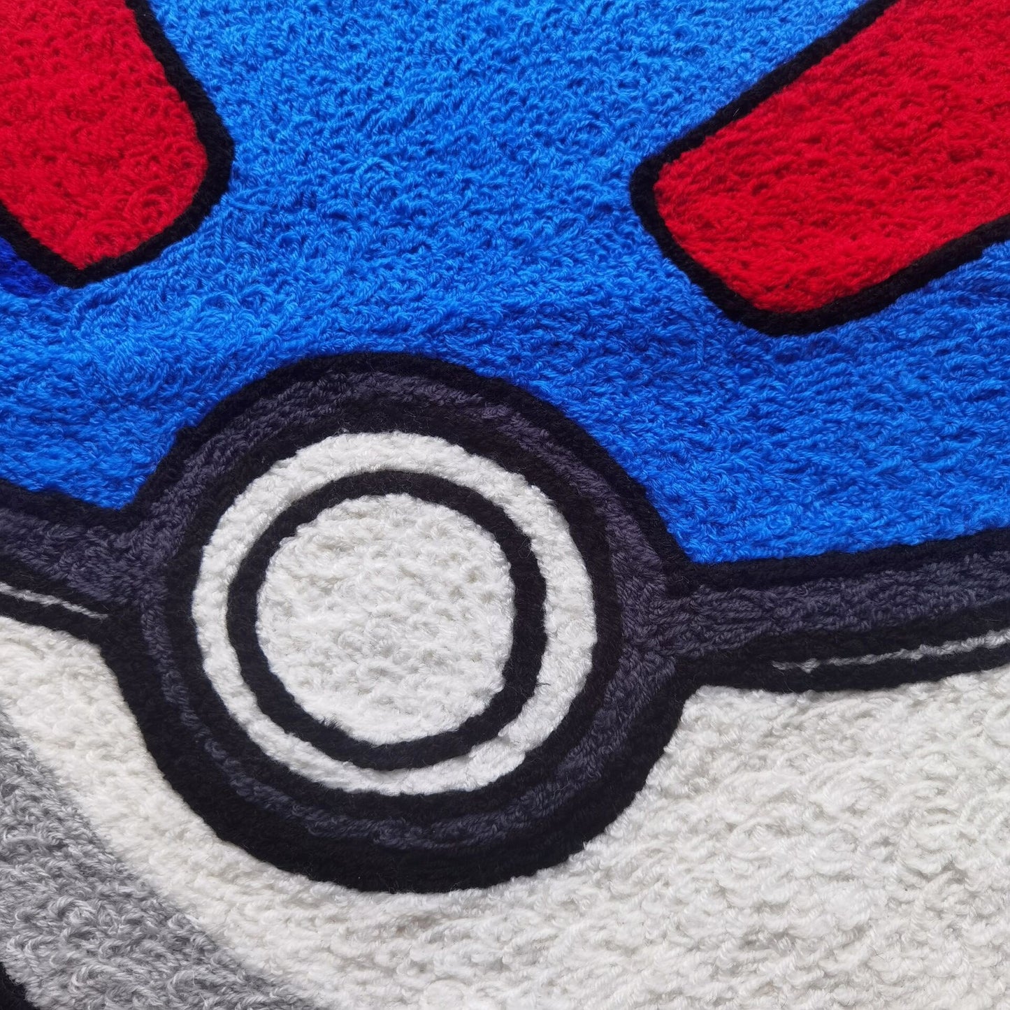 Poké Ball Rug,Great Ball Master Ball Knitting Handmade Non-slip Area Rug Home Decor