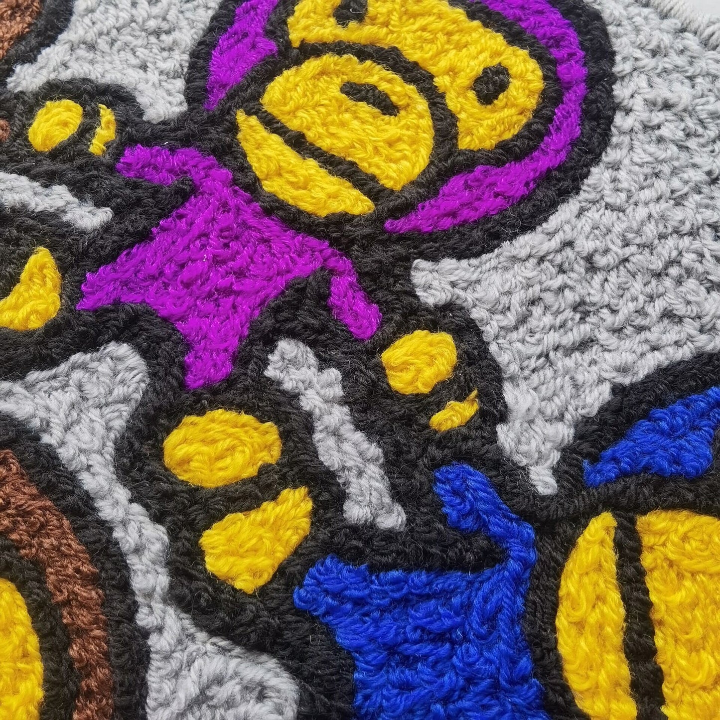 Bape Baby milo Rug,Knitting Handmade Non-slip Area Rug Home Decor