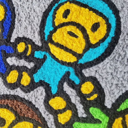 Bape Baby milo Rug,Knitting Handmade Non-slip Area Rug Home Decor