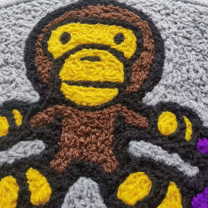 Bape Baby milo Rug,Knitting Handmade Non-slip Area Rug Home Decor
