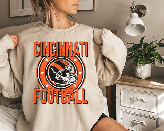 Cincinnati Football Sweatshirt, Vintage Cincinnati Crewneck, Retro Cincinnati Sweatshirt, Cincinnati Toddler Crewneck