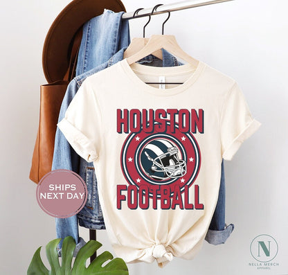 Houston Football Shirt, Retro Houston Football Shirt, Vintage Houston Women Shirt, Houston Texas Toddler Shirt