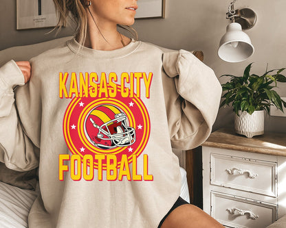 Kansas City Football Sweatshirt, Vintage Kansas City Crewneck, Retro Kansas City Sweatshirt, Kansas City Toddler Crewneck