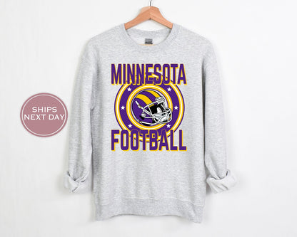 Minnesota Football Sweatshirt, Vintage Minnesota Crewneck, Retro Minnesota Sweatshirt, Minnesota Varsity Sweatshirt, Minnesota Longsleeve