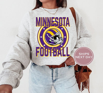 Minnesota Football Sweatshirt, Vintage Minnesota Crewneck, Retro Minnesota Sweatshirt, Minnesota Varsity Sweatshirt, Minnesota Longsleeve