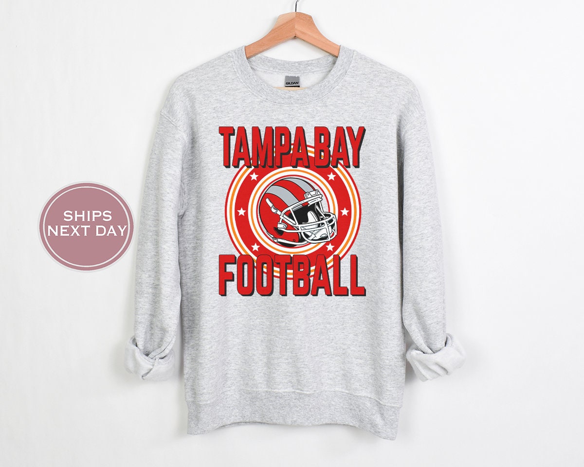Tampa Bay Football Sweatshirt, Vintage Tampa Bay  Crewneck, Retro Tampa Bay  Sweatshirt, Tampa Bay  Varsity Sweatshirt, Tampa Bay Longsleeve