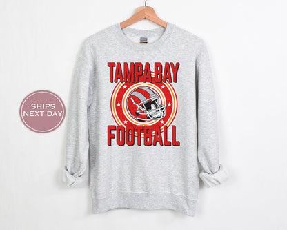 Tampa Bay Football Sweatshirt, Vintage Tampa Bay  Crewneck, Retro Tampa Bay  Sweatshirt, Tampa Bay  Varsity Sweatshirt, Tampa Bay Longsleeve
