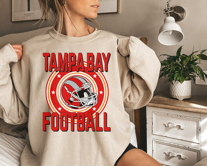 Tampa Bay Football Sweatshirt, Vintage Tampa Bay  Crewneck, Retro Tampa Bay  Sweatshirt, Tampa Bay  Varsity Sweatshirt, Tampa Bay Longsleeve